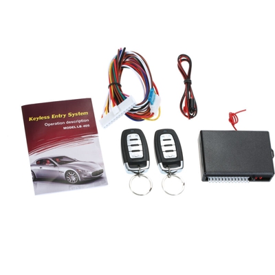 Universal Car Remote Central Kit Locking Keyless Entry System 4 Button DC 12V for Car Vehicle Automotive Support Trunk Pop,Black