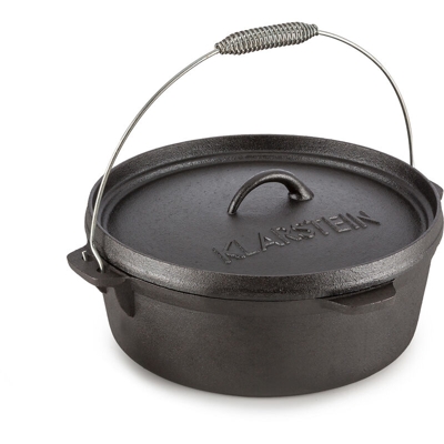 Klarstein - Hotrod 60 Dutch Oven Pentola BBQ 6 quarti / 5,7 litri Ghisa Nero