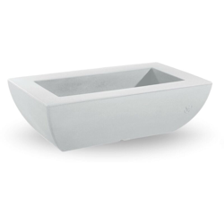 Fioriera rettangolare in resina 'Genesis' 70 cm. Bianco en oferta