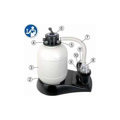 Valvola selettrice a 5 vie per filtro a sabbia GRE AR7051