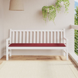 Cuscino per Panca da Giardino Rosso Vino 180x50x4 cm in Tessuto - Rosso - Vidaxl precio