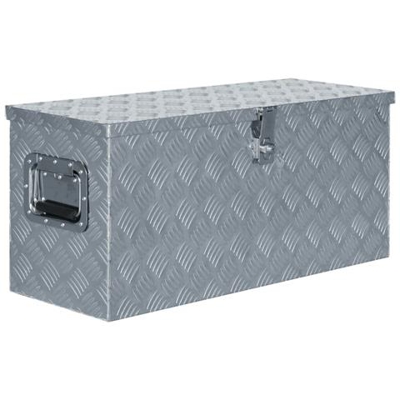Cassetta In Alluminio 80x30x35 Cm Argento
