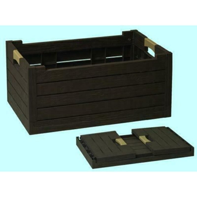 Generic Brand - Cassetta multiuso richiudibile Florida Box MARRONE - confezione da 5 pezzi