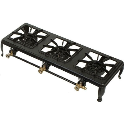 Foker Fornellone 3 Fuochi Gas Bombola In Ghisa 12 Kw Fornello Made Italy 03060K