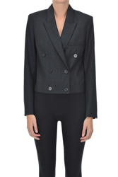 Cropped double-breasted blazer precio