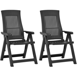 Sedie Reclinabili da Giardino 2 pz in Plastica Mocca precio