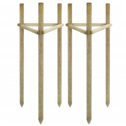 Picchetti per Albero 2 pz in Pino Impregnato 50x45x170 cm - Marrone - Vidaxl características