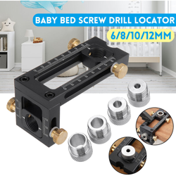 Drillpro - Guida per trapano Localizzatore di punzonatura a vite Vite piatta Maschera per trapano Hardware 2 in 1 Vite per presepe per testiere Sedie precio