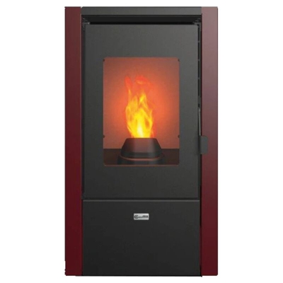 stufa a pellet 'mignon 6' bordeaux l426xp487xh770 - canadian stove.