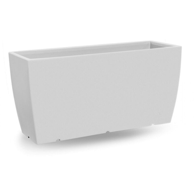 Cassetta rettangolare in resina 'Genesis' 60 cm. Bianco