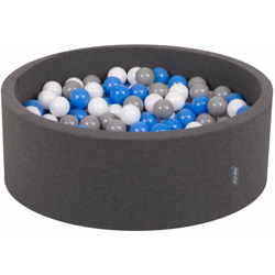 90X30cm/300 Palline ? 7CM Piscina Di Palline Colorate Per Bambini Tondo Fabbricato In EU, Grigio Sc:Grigio/Bianco/Blu - grigio sc:grigio/bianco/blu en oferta
