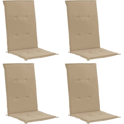 Asupermall - Cuscini per Sedie da Giardino 4 pz Beige 120x50x4 cm