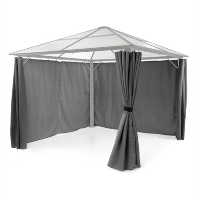 Pantheon Solid Sky pareti laterali per gazebo 4 pezzi 140g/m² poliestere grigio