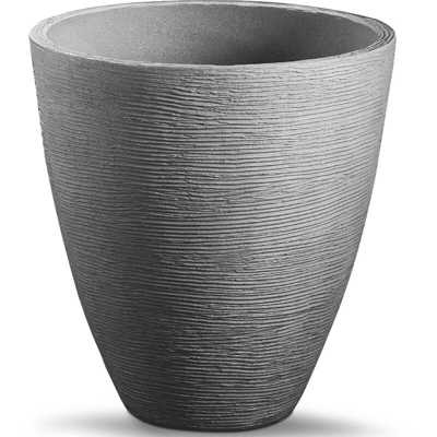 Vaso per fiori Fioriera da giardino fioriere per piante da esterno decorazione ingresso 40cm DEUBA® Grigio