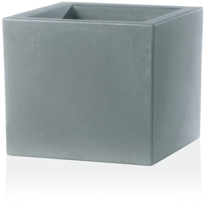 Vaso Cubo Schio Essential in resina da giardino per fiori e piante. -60 cm / Beton