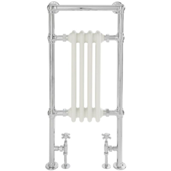 Hudson Reed Elizabeth Scaldasalviette Tradizionale di Design Verticale - Termoarredo Bagno Classico a Colonna - Acciaio Bianco e Cromato - 430W - 930 en oferta