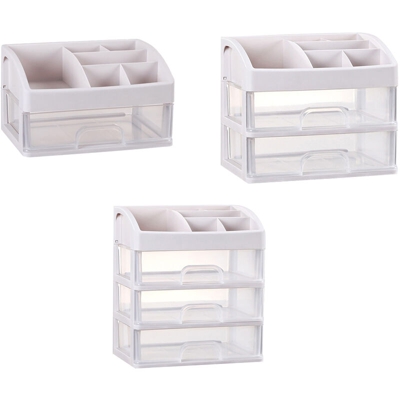 Scatola portaoggetti Cassetto cosmetico Contenitore multifunzione da scrivania Contenitore per gioielli Contenitore per gioielli,Trasparente 1 strato