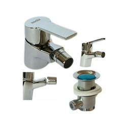 Tradeshop - RUBINETTO MISCELATORE LAVELLO CASA BAGNO LAVABO BIDET OTTONE CROMATO 69018 en oferta