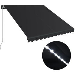 Tenda da Sole Retrattile Manuale con LED 300x250 cm Antracite características