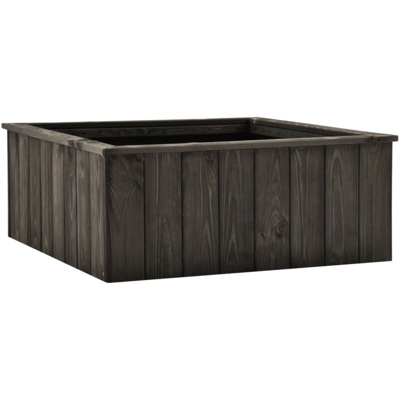Letto Rialzato Giardino Grigio Scuro 74x77x30cm Pino Massello - Grigio - Vidaxl