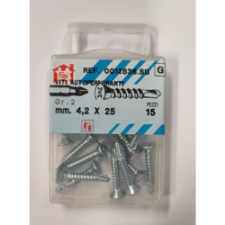15 VITI AUTOFORANTI - TASTA PIANA SVASATA CON IMPRONTA A CROCE 4,2X25MM - Oreca características