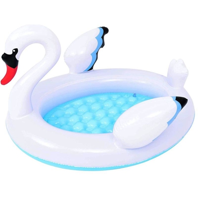 Piscina Gonfiabile Fuoriterra per Bambini Cicgno Bianco da Giardino 108x95x65cm