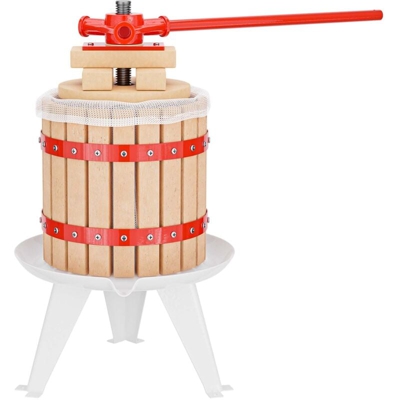 Pressa per frutta da 12l con strofinaccio Pressa per mosto, vino e sidro di mele