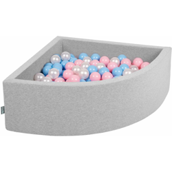 90X30cm/200 Palline Piscina Di Palline Colorate ?7Cm Per Bambini Quarto Angolare In EU, Grigio Ch:Azzurro/Rosa Chiaro/Perla - grigio ch:azzurro/rosa características