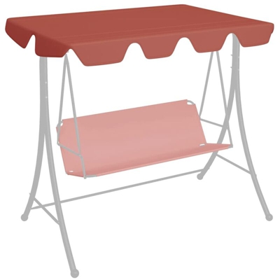 Baldacchino per Dondolo Giardino Terracotta 188/168x110/145 cm - Arancione - Vidaxl
