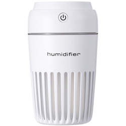 Umidificatore d'aria HM03 Time-Cup Umidificatore d'aria domestico portatile umido puro Luce notturna Umidificatore per auto da ufficio bianco - Wopow en oferta