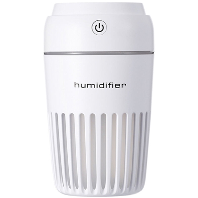 Umidificatore d'aria HM03 Time-Cup Umidificatore d'aria domestico portatile umido puro Luce notturna Umidificatore per auto da ufficio bianco - Wopow