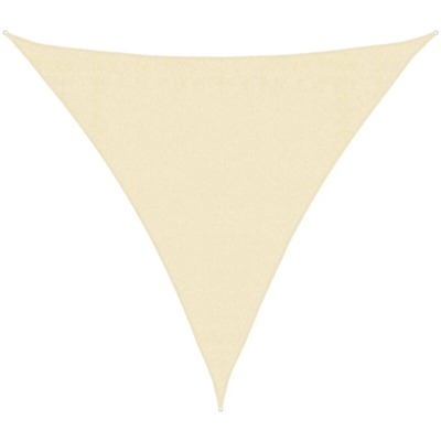 Parasole a Vela HDPE Triangolare 3,6x3,6x3,6 m Crema - crema - Vidaxl