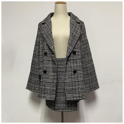 Costumi Da Donna Autunnali Set In Due Pezzi, Completo Blazer Scozzese, Set Gonna Corta A Matita, Giacca Oversize Outwear Donna [ grigio / M] características