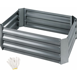 Fioriera rialzata zincata Valeriana - grigio en oferta