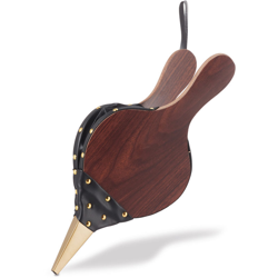 Relaxdays - Mantice per Camino, Inserti Dorati, Cordino per Appendere, Borsa in Plastica,Camino & Grill,Ferro,nero/marrone en oferta