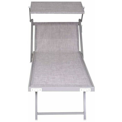 Lettino Da Mare In Alluminio Tortora Mare Stabilimento 188 X 67 X 38 H Cm