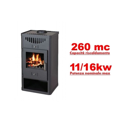Stufa a legna/Termocamino 11/16 Kw - Mod. Ruby