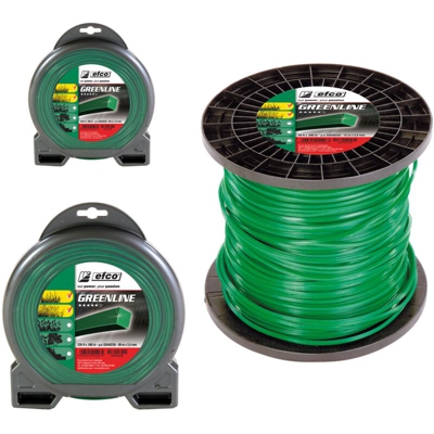 Efco - Filo Quadrato Per Decespugliatore Greenline - Lunghezza: 15 metri, Diametro Ø: 3,00 mm