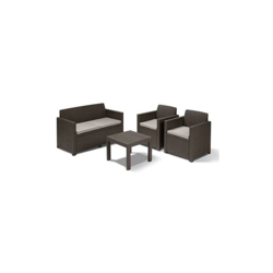 SALOTTO GIARDINO Alabama Lounge set marrone/beige - Keter en oferta