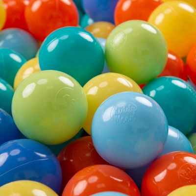 700 ? 7CM Palline Morbide Colorate Per Piscina Bambini Fatto In EU, Verde Ch/Arancione/Turchese/Blu/Azzurro/Giallo - verde