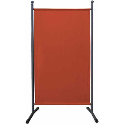 Paravento da Giardino 180 x 78 cm Divisorio in Tessuto Protezione della Privacy Rosso-Arancio