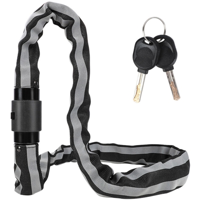 West Biking - Lucchetto per catene per bicicletta Lucchetto per bici di sicurezza antifurto con chiave Lucchetto per cavo per catene da ciclismo in