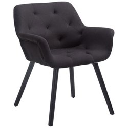 Sedia Attesa Cassidy in Tessuto E Legno | Poltroncina Imbottita Conferenze, con Braccioli, Alt. Seduta 45 cm I Carico Max 150KG Nero Telaio: Nero (Rovere) características