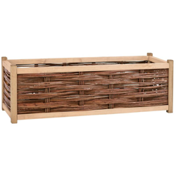 Letto Rialzato da Giardino 120x40x40 cm Legno Massello di Pino - Marrone - Vidaxl precio