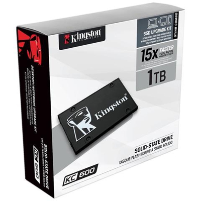 SSD 1TB Serie KC600 Interfaccia Sata III 6 GB / s 2,5'' + Kit di Installazione