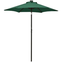 Ombrellone con LED Verde 200x211 cm in Alluminio - Verde - Vidaxl en oferta