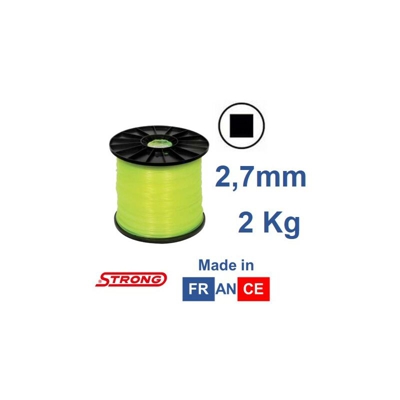 Filo per decespugliatore quadro diametro 2,7mm - 240mt - Strong