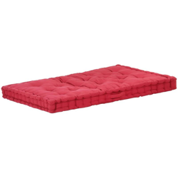 vidaXL Cuscino per Pallet e Pavimento in Cotone 120x80x10 cm Bordò - Rosso características