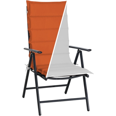 Imbottiture per Sedie 120x45x5cm Set da 6 Imbottiture da Sedia per interno ed esterno Cuscini per giardino grau-terracotta (de) - Detex