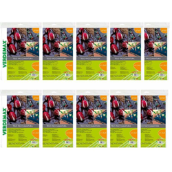Verdemax 10 pezzi telo per pacciamatura in pe ciascuno da metri 1,5x5 colore nero precio